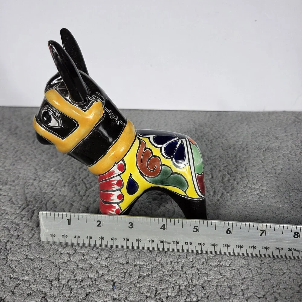 Talavera Donkey Mexican Art Pottery Hand Painted Garden/Home Decor